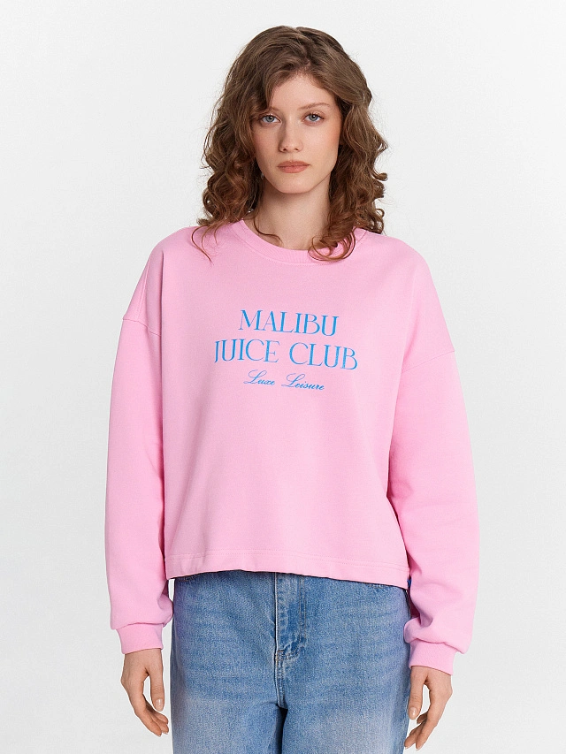 Свитшот женский розовый с надписью "malibu juice club", Я.розовый +печать, 24-30566П-7
Свитшот женский розовый с надписью "malibu juice club", Я.розовый +печать, 24-30566П-7