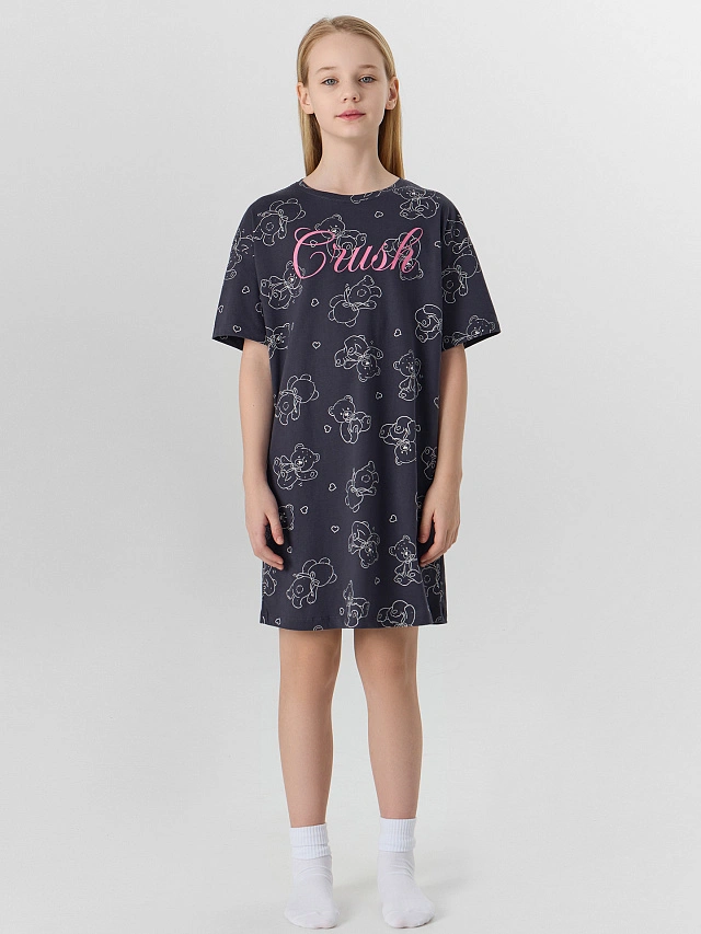 Сорочка ночная для девочек, Медвежата на графите, 25-39061ПП-0
Сорочка ночная для девочек, Медвежата на графите, 25-39061ПП-0