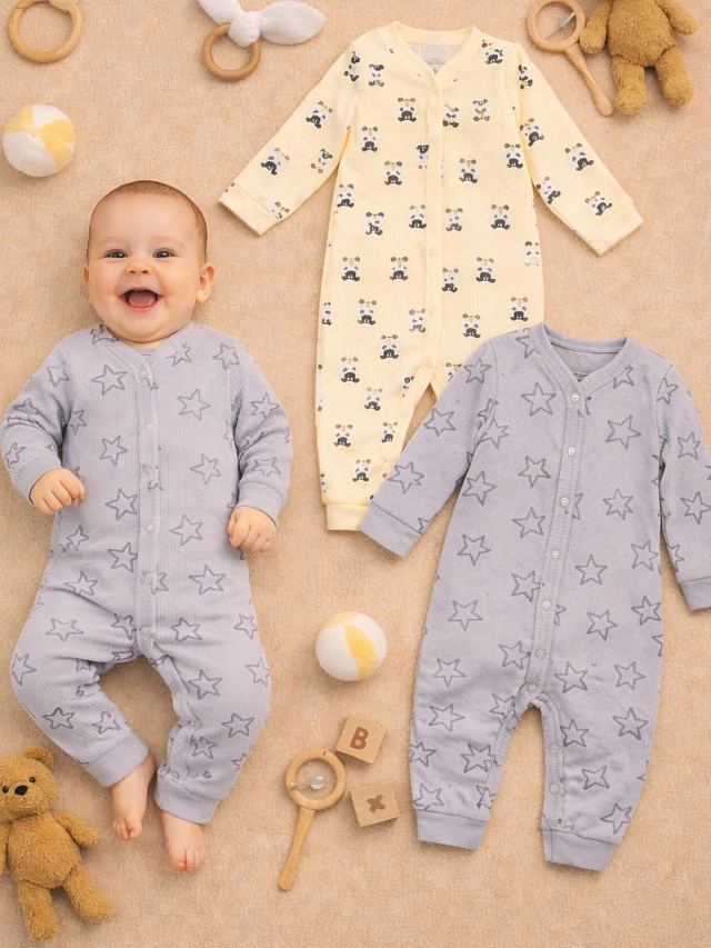 Комбинезон нательный детский (2шт.), Барашки на абрикосовом +звездочки на сером, 25-39816П-2
Комбинезон нательный детский (2шт.), Барашки на абрикосовом +звездочки на сером, 25-39816П-2