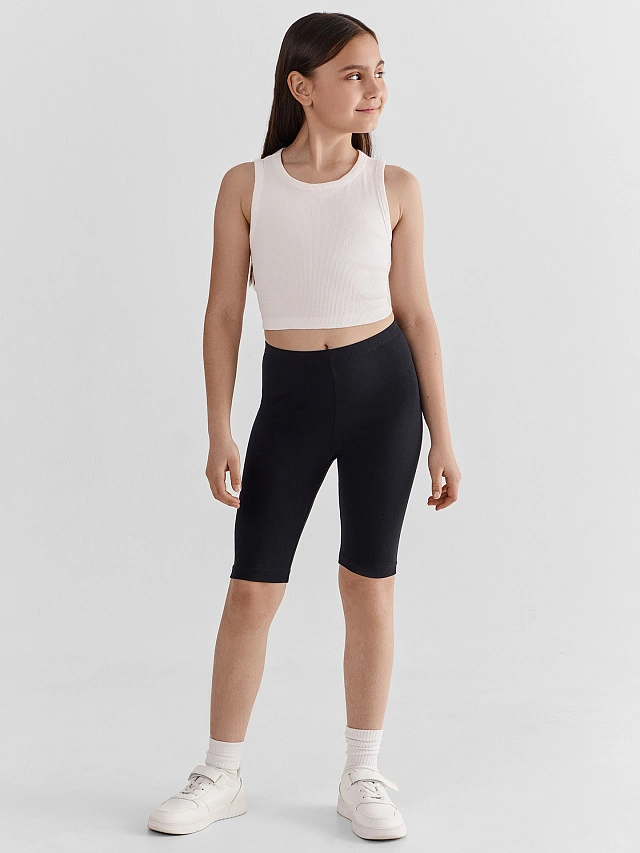 Шорты-велосипедки черные для девочек