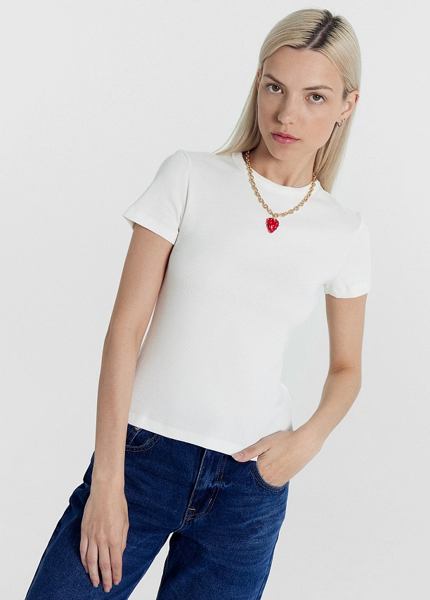 Футболка женская в белом цвете - 5