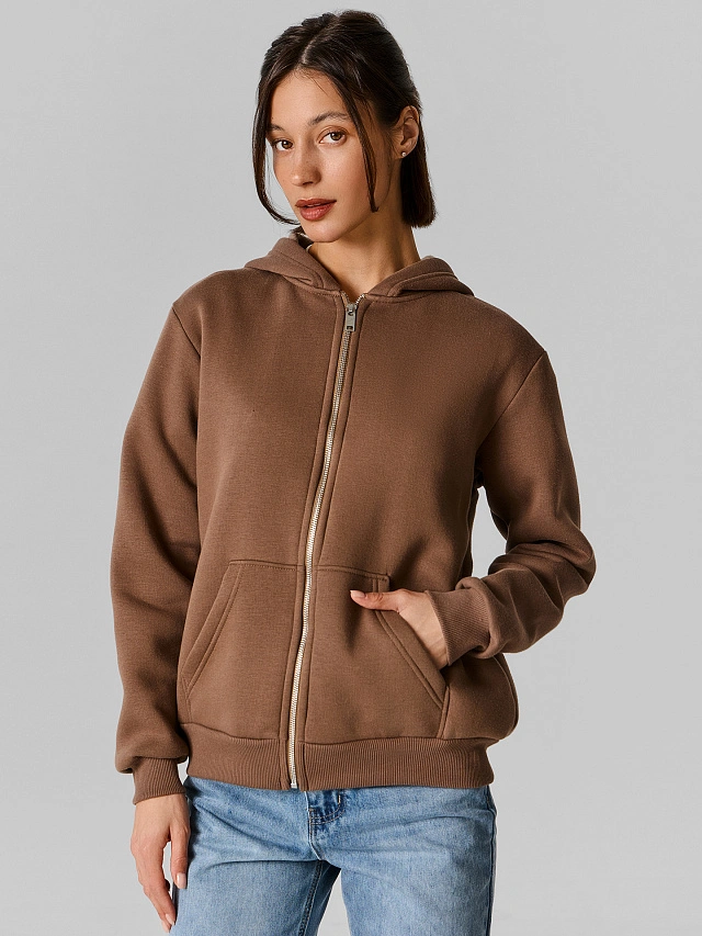 

Толстовка женская таупово-бежевая, Тауп, 24-30240Ц-7П