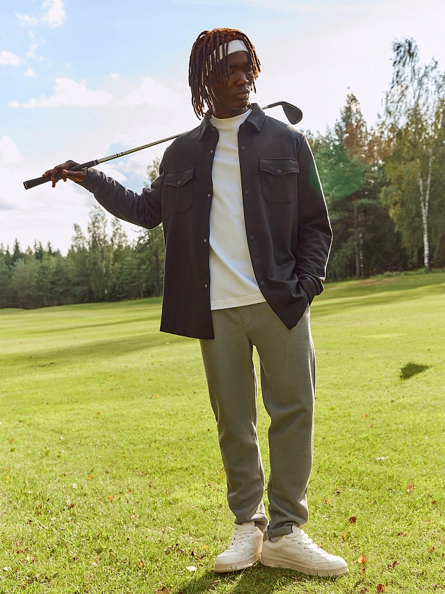 

Брюки мужские серо-бежевые, Серо -бежевый, 24-3569Ц-2