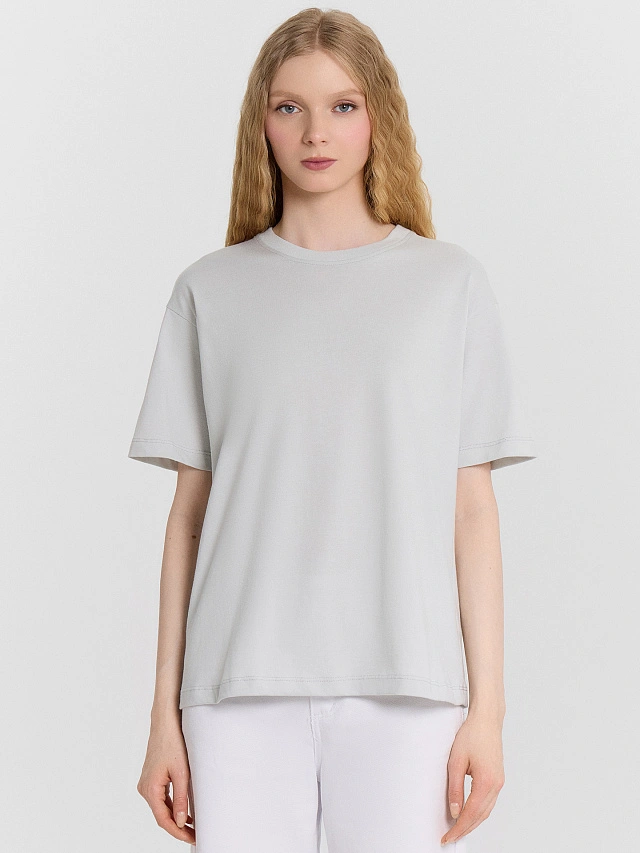 

Футболка женская в сером цвете, Холодный лед, 24-31414Ц-0