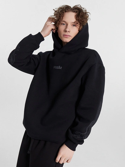 картинка Худи мужское черное  от магазина мужской одежды Mark Formelle