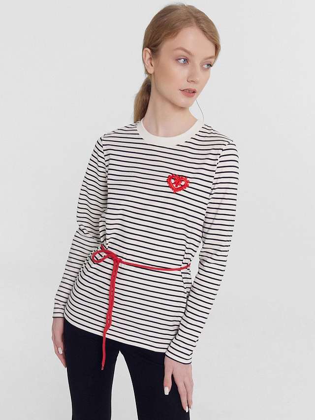 Джемпер женский в полоску - 6