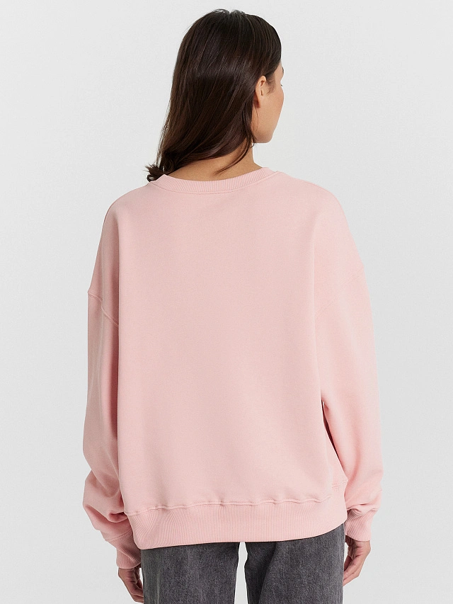 Свитшот женский розовый с надписью France - 5