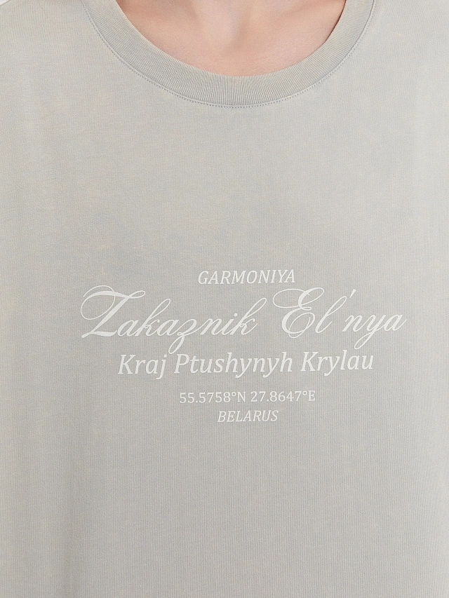 Футболка для девочек серая из коллекции «zakaзnik el’nya / заказник ельня» - 6