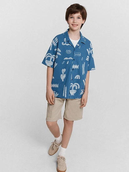 картинка Шорты для мальчиков бежевые  от магазина одежды для мальчиков от бренда Mark Formelle