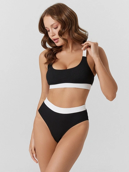 картинка Купальник женский раздельный черный от магазина стильной одежды Mark Formelle