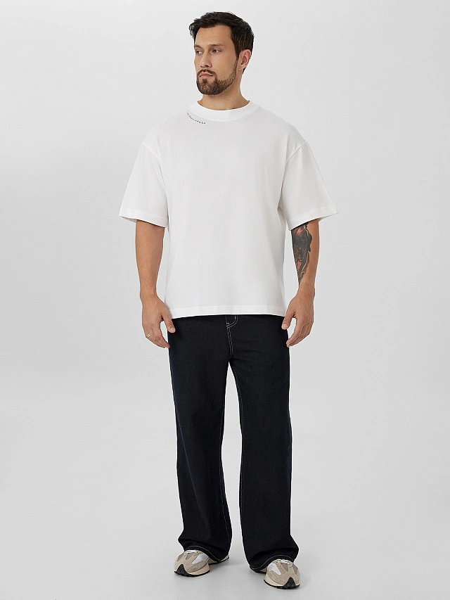 Футболка мужская белая с надписью "не прыхiляцца" - 3