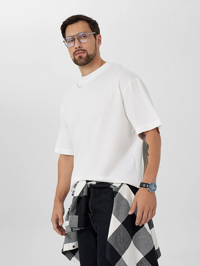 Футболка мужская белая с надписью "не прыхiляцца" - 5