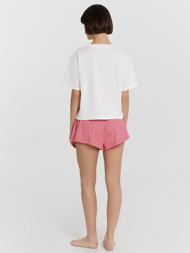 Комплект домашний женский с принтом и надписью "Spicy vibe" - 2