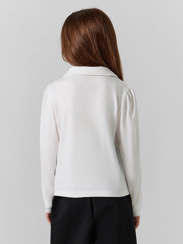 Поло для девочек белое - 2