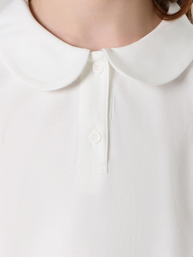 Поло для девочек белое - 4