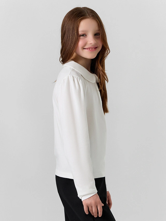 Поло для девочек белое - 7