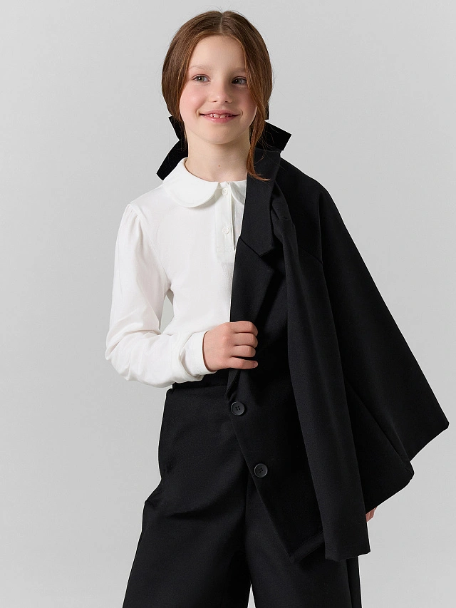 Поло для девочек белое - 8