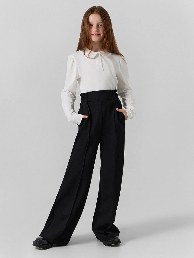 Поло для девочек белое - 11