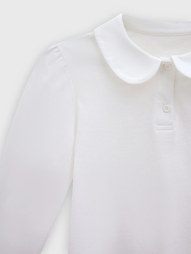 Поло для девочек белое - 15