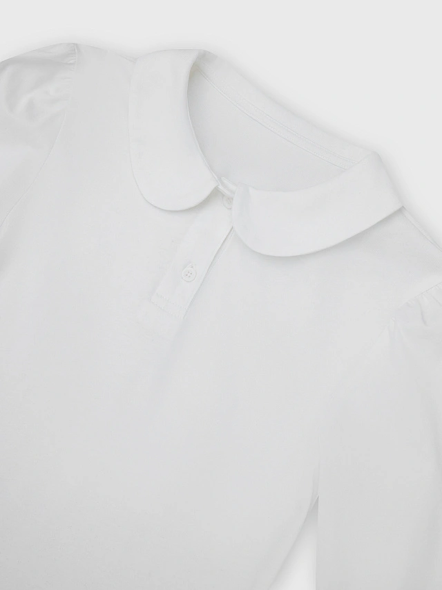 Поло для девочек белое - 16