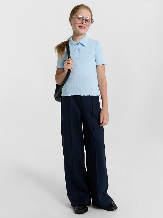 

Брюки для девочек синие, Неви, 24-33571Ц-4