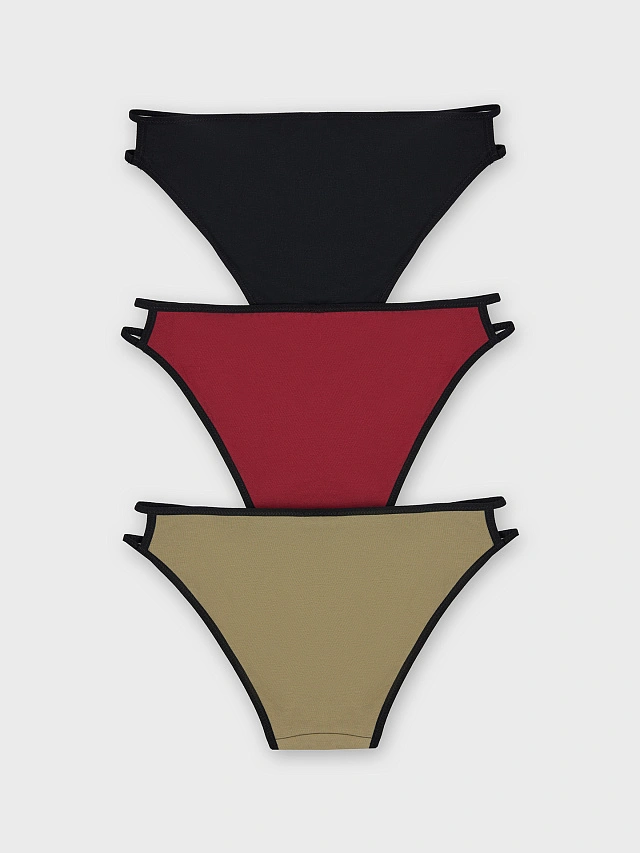 Трусы слипы женские в наборе, 3 шт - 9