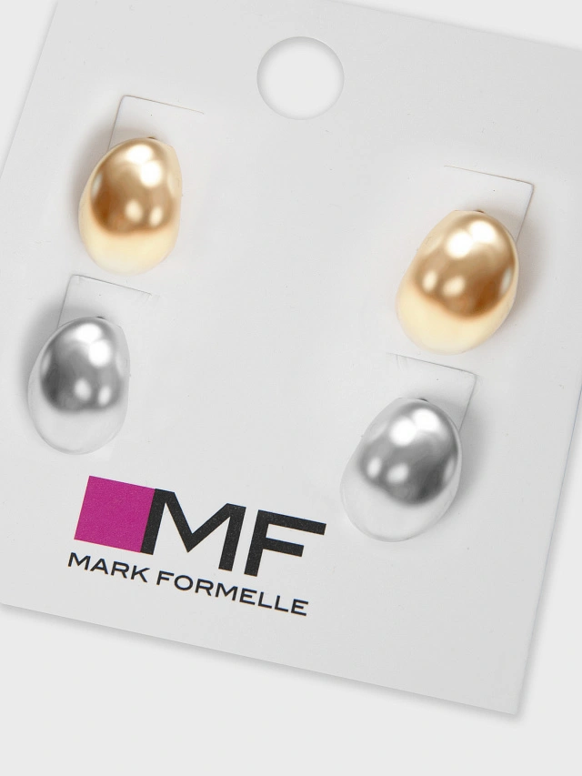 

Серьги женские (2 пары), Золото +серебро, LA508-0697