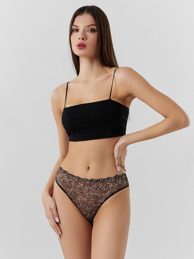 

Трусы женские леопардовые из сеточки, Леопард, 24-46.6-31894Ц-16