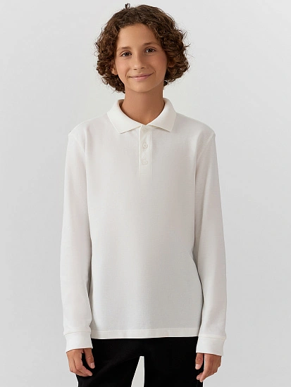картинка Поло для мальчиков белое  от магазина одежды для мальчиков от бренда Mark Formelle
