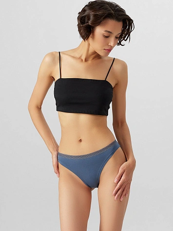 Трусы слипы женские синие