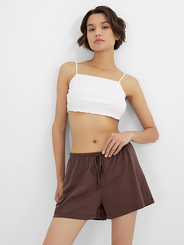 Шорты женские коричневые - 5