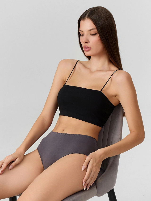 Трусы макси женские серые - 6