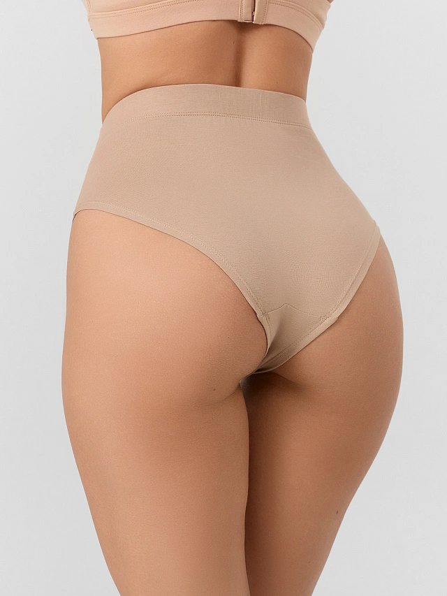 Трусы макси женские бежевые - 5