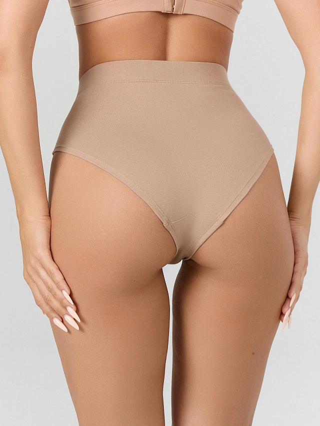 Трусы макси женские бежевые - 6