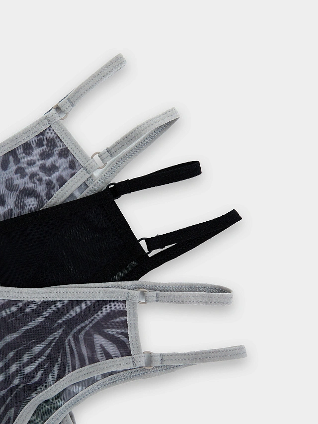 Трусы бразилиана женские в наборе, 3 шт - 6