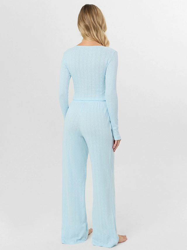 Комплект домашний женский голубой - 5