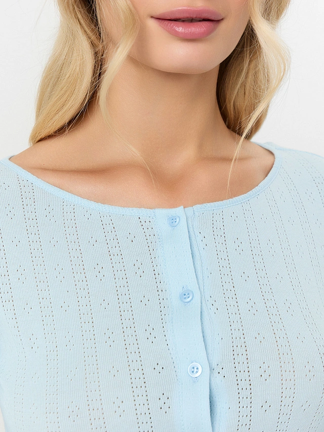 Комплект домашний женский голубой - 10