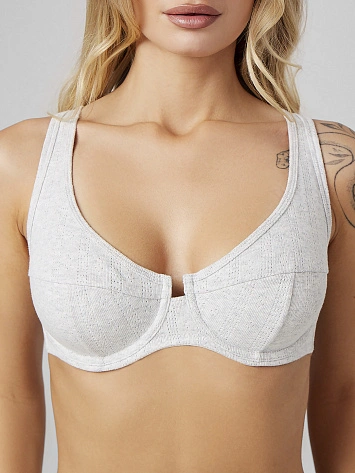 Бюстгальтер макси женский серый