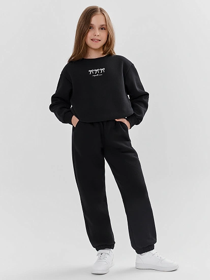 картинка Комплект для девочек черный от известного бренда одежды для девочек Mark Formelle
