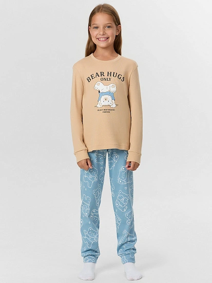 картинка Комплект для девочек с рисунком мишки от известного бренда одежды для девочек Mark Formelle