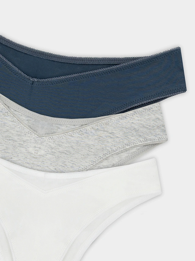 Трусы бразилиана женские в наборе, 3 шт - 5