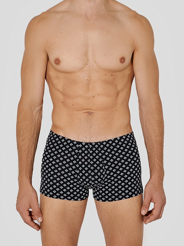 

Трусы боксеры мужские черные с узором, Узор на черном, 25-4968П-5