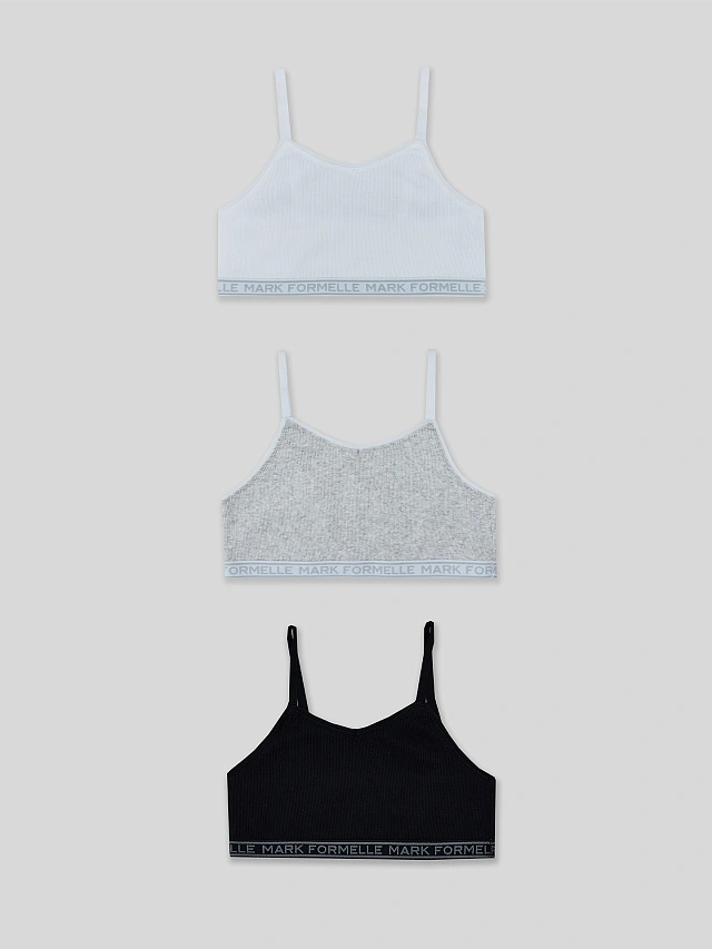 Топ бюстье для девочек в наборе, 3 шт