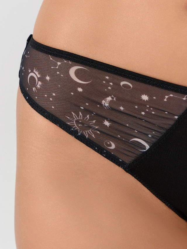 Трусы бразилиана женские черные - 6