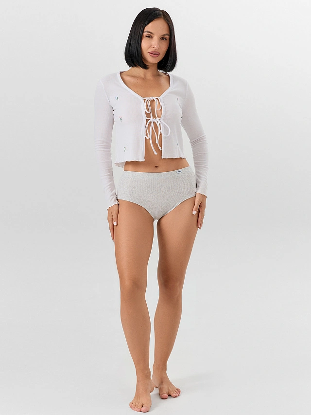 Трусы макси женские серые - 7