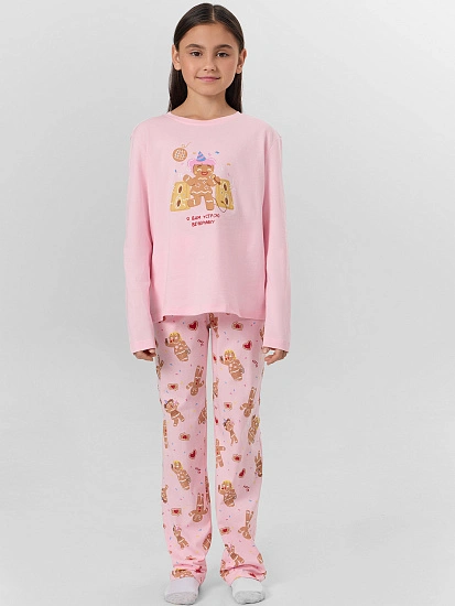 картинка КОМПЛЕКТ ДЛЯ ДЕВОЧЕК (ЛОНГСЛИВ, БРЮКИ) от известного бренда одежды для девочек Mark Formelle