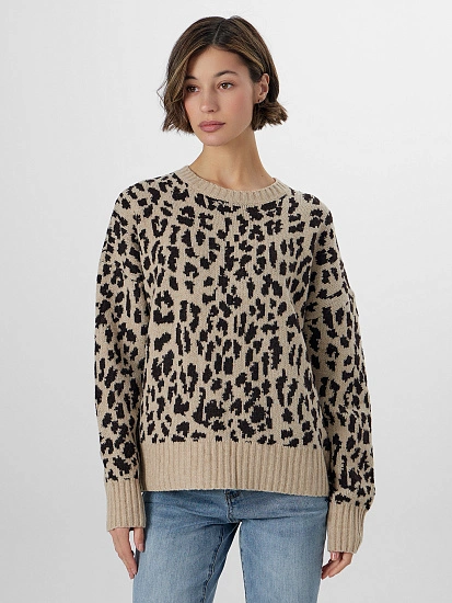 картинка Джемпер женский с леопардовым принтом от магазина стильной одежды Mark Formelle