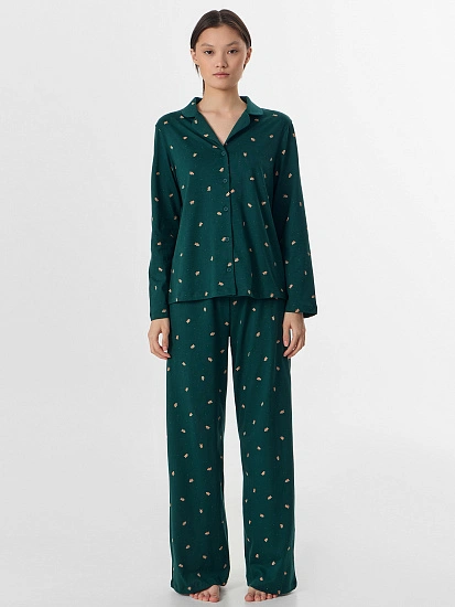 картинка Комплект женский домашний зеленый от магазина стильной одежды Mark Formelle