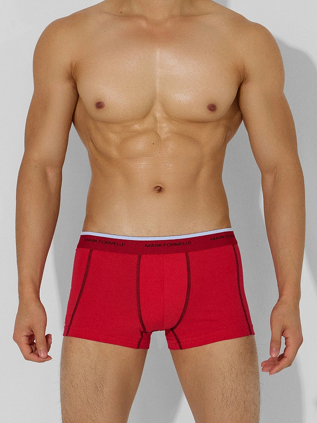 

Трусы боксеры мужские красные, Красный, 25-5077Ц-5