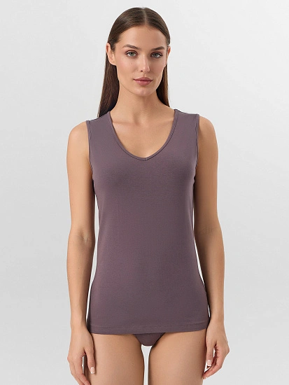 картинка Майка женская бельевая фиолетовая от магазина стильной одежды Mark Formelle